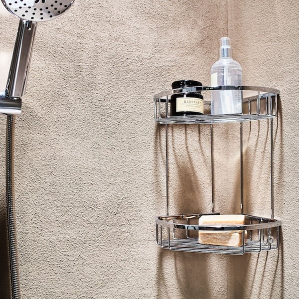 Ραφιέρα μπάνιου διπλή 74002 20x20 cm